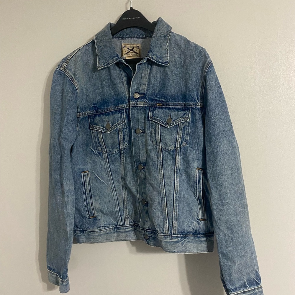 Polo Ralph Lauren Blue Denim Jacket with Polo logo on back